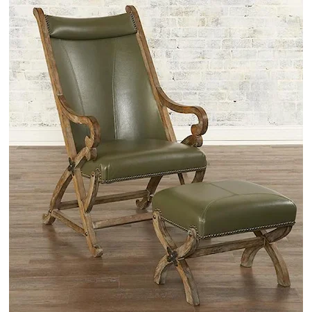 Hunter Leather Chair and Ottoman